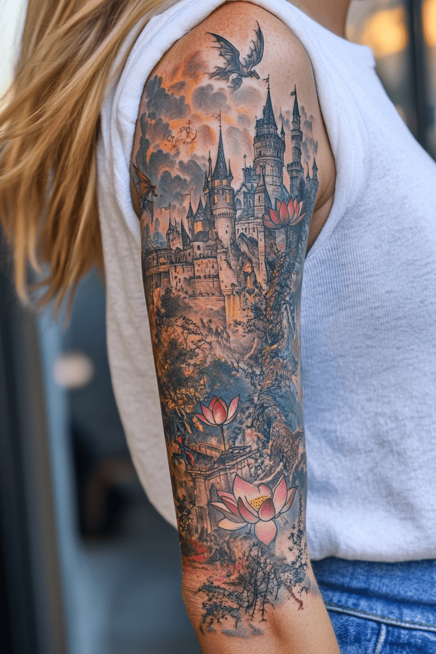 castle and dragon