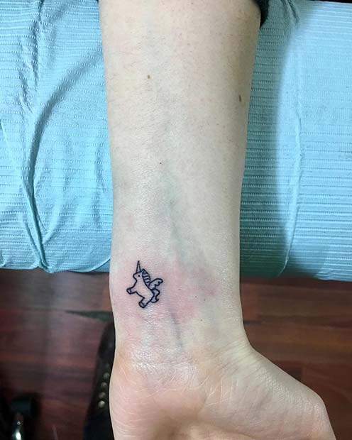 Mini Mystical Unicorn for Tiny Tattoo Ideas