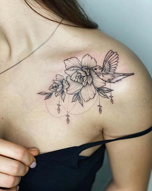 Beautiful Hummingbird Tattoo