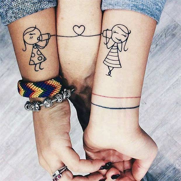 BFF Tattoo Idea for 3 Friends