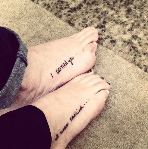 I carried you... I was carried Mother Daughter Tattoos