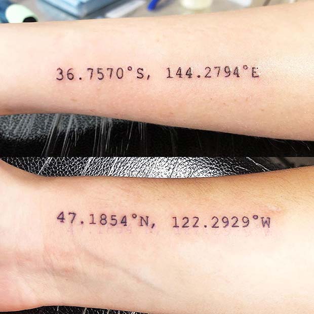 Coordinates Tattoo