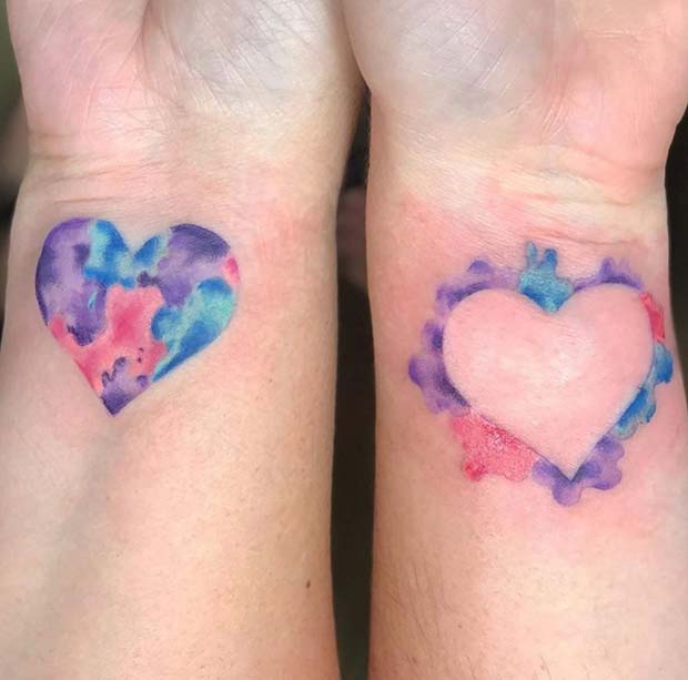 Cut-Out Watercolor Heart