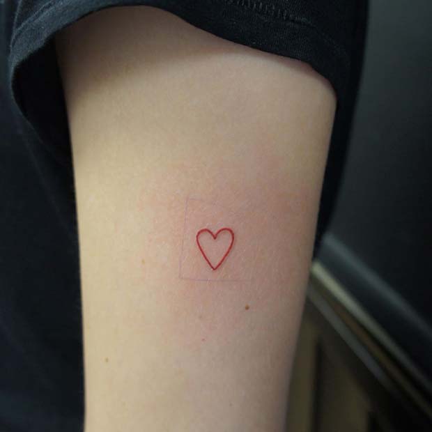 Small Red Ink Tattoo