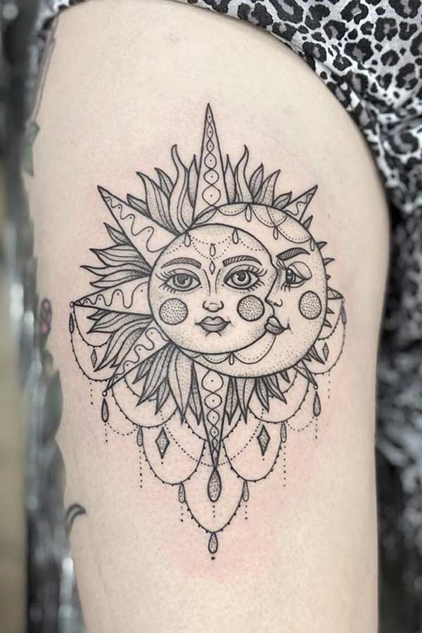 Cute Sun and Moon Design