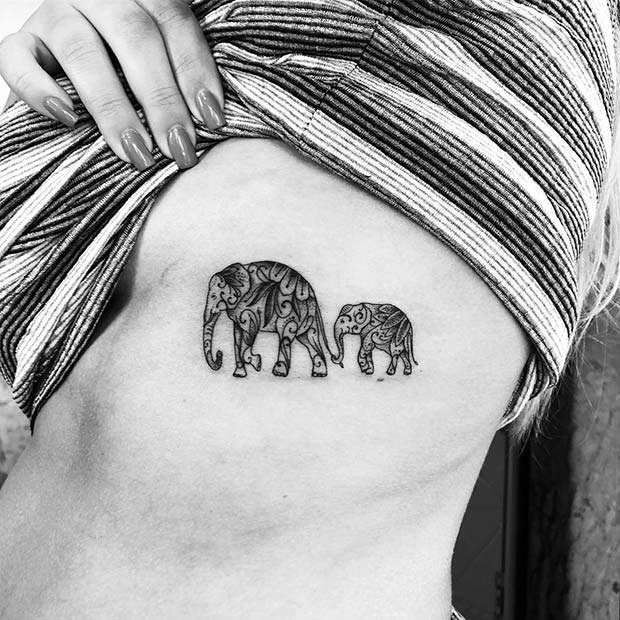 Cute Two Elephants
