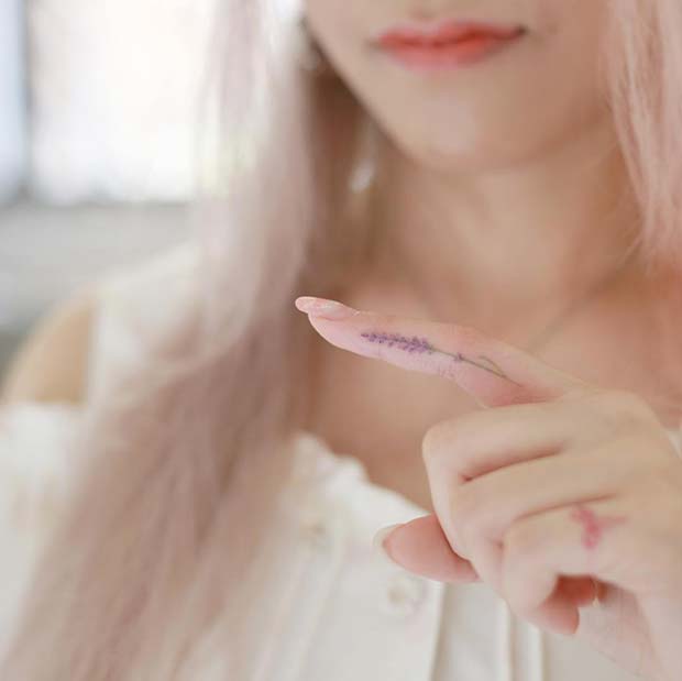 Delicate Lavender Tattoo Design