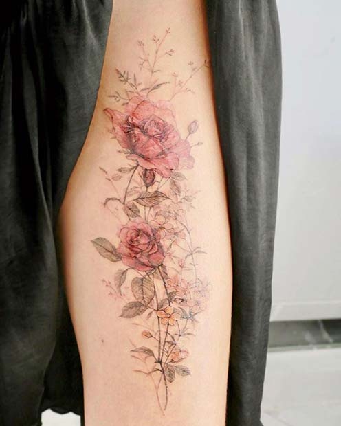 Delicate Watercolor Roses
