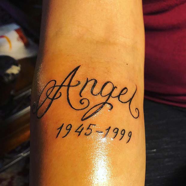 Elegant Memorial Tattoo