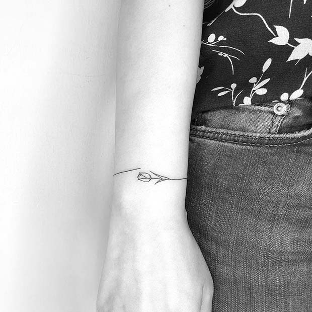 Flower Bracelet Tattoo