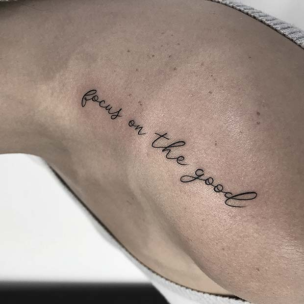 Focus on the Good Shoulder Tattoo