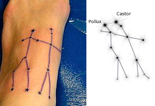Gemini Constellation Tattoo