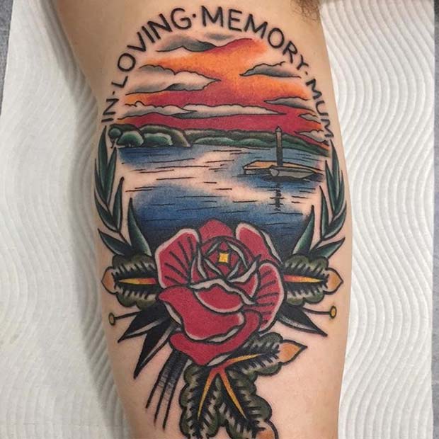 In Loving Memory Memorial Tattoo for Mom