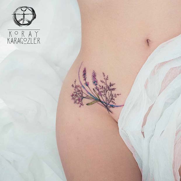 Lavender Hip Tattoo