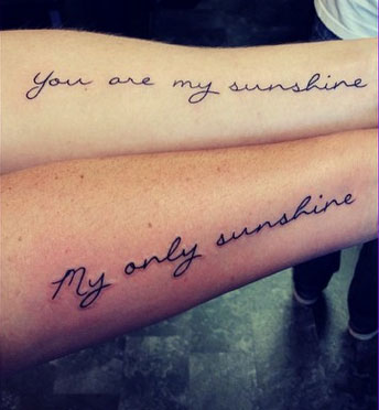 You are my sunshine Mother Daughter Tattoo