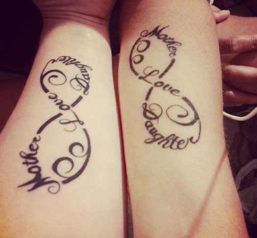 Mother Daughter Infinity Sign Tattoos