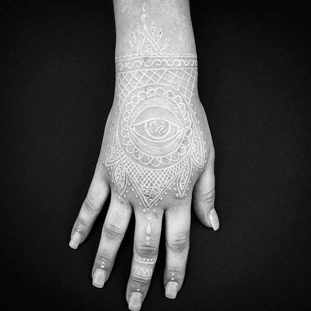White Ink lace Tattoo Idea for Arm