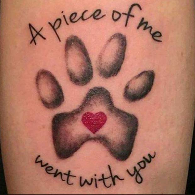 Dog Memorial Tattoo Idea