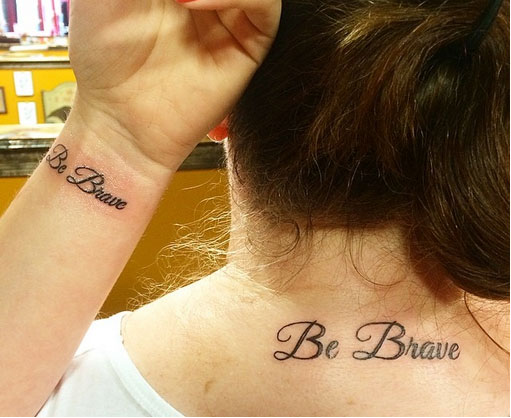 Matching Be Brave Tattoos