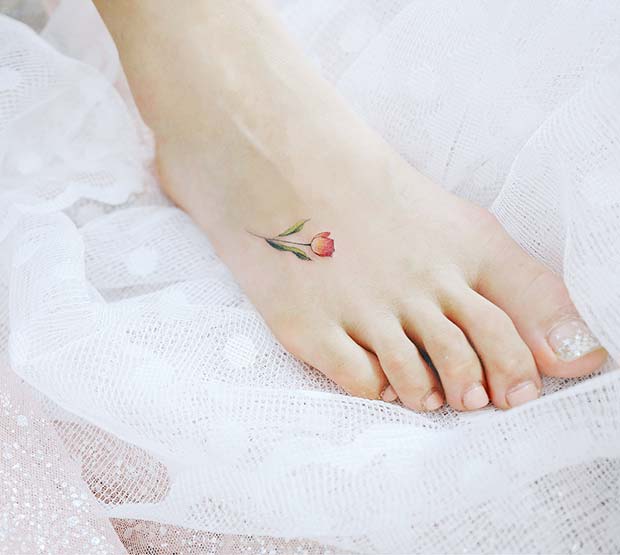 Small Tulip Tattoo