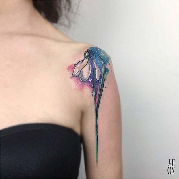 Snowdrop Tattoo Design