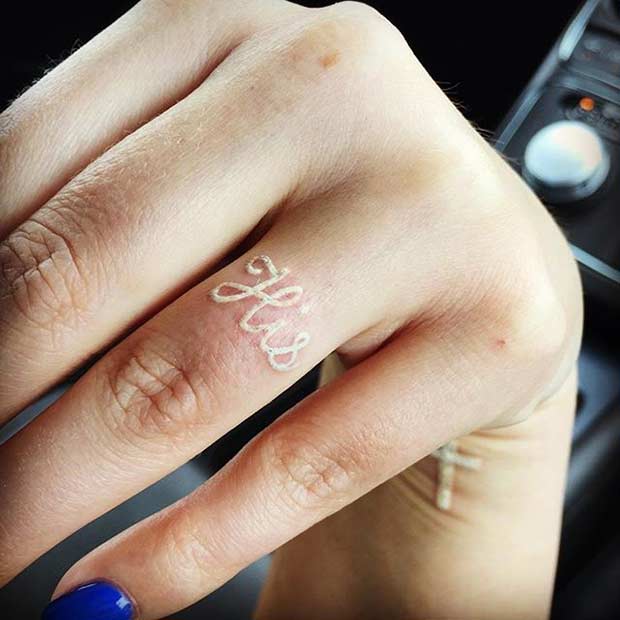 White Ink Tattoo for Him