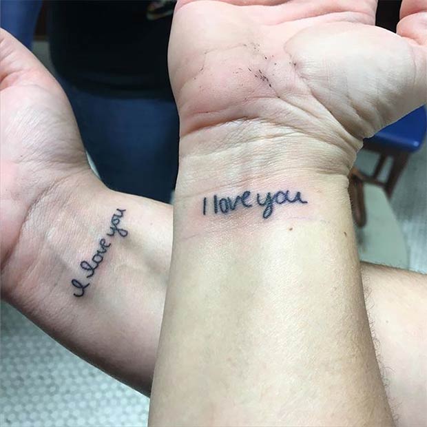I Love You Mother Daughter Tattoos