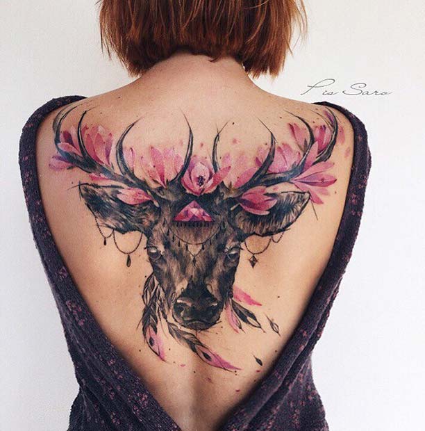 Statement Animal Tattoo Design for Back