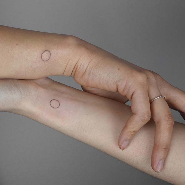 Stylish and Minimal BFF Tattoos