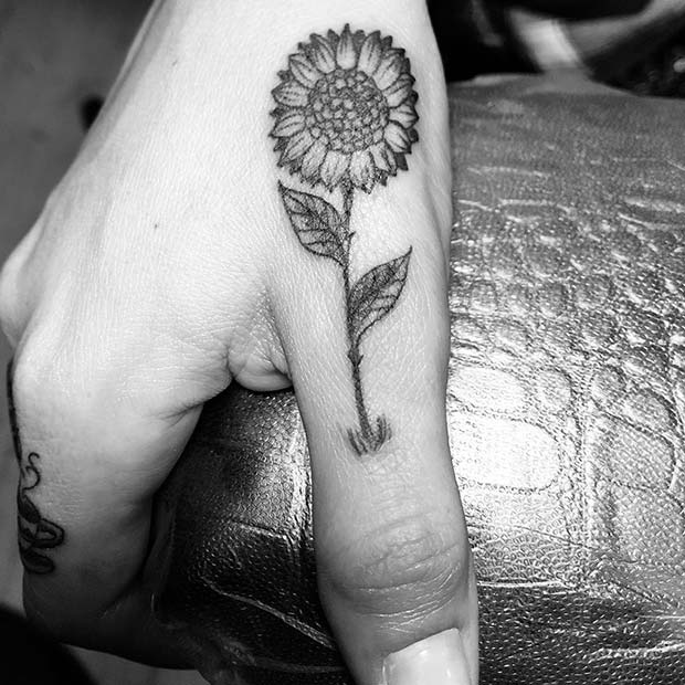 Sunflower Tattoo Design