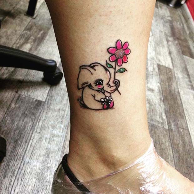 Cute Cartoon Elephant Design for Elephant Tattoo Ideas