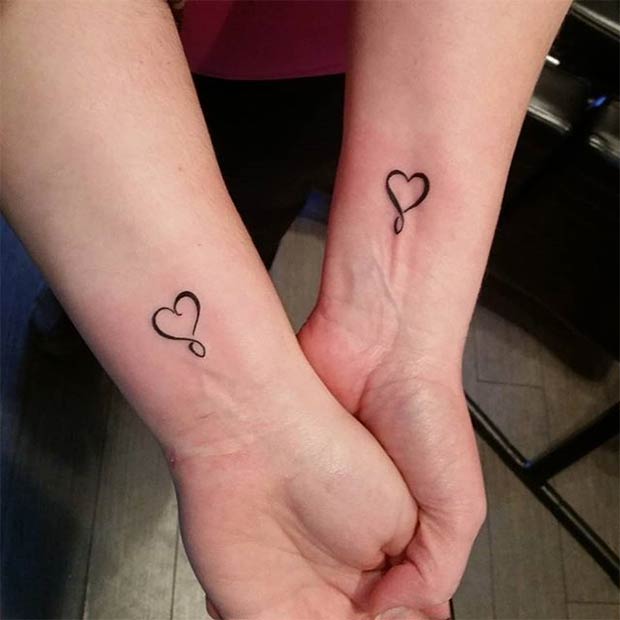 Small Infinity Heart Tattoos