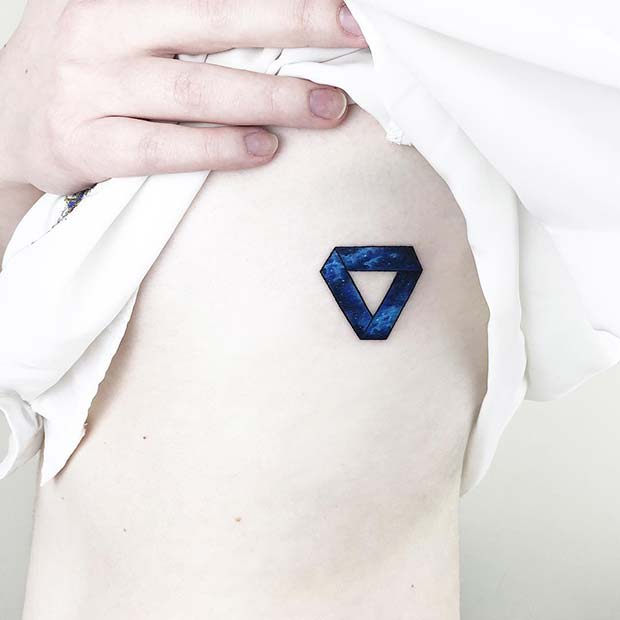 Cool Galaxy Triangle Tattoo 