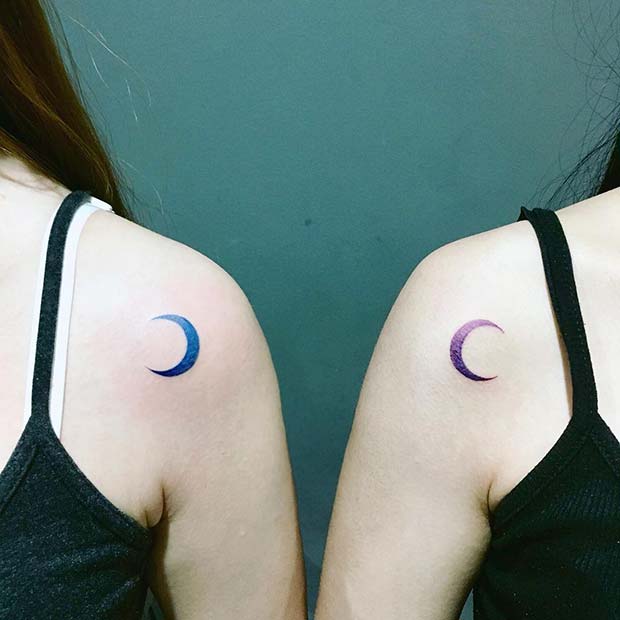 Two Moon Tattoo Designs