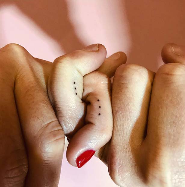 Matching Dot Tattoos