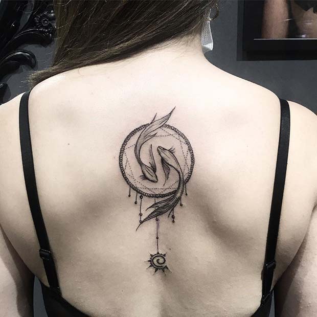 Unique Dream Catcher Design with Fish
