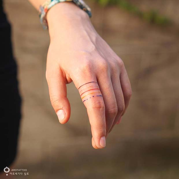 Vibrant Hand Tattoo with a Pattern