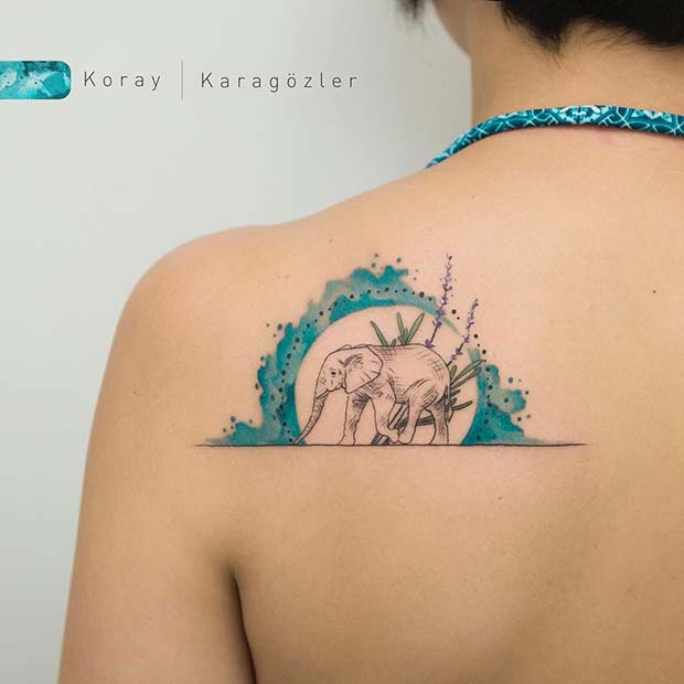 Watercolor Elephant Design
