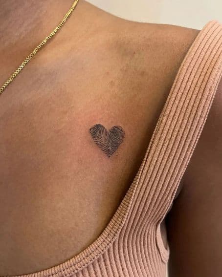 1 Inch Fingerprint Tattoo