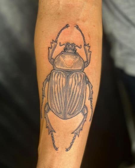 A Scarab Beetle Tattoo Design