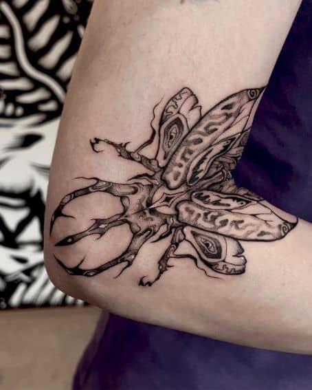 Adornment Beetle Tattoo Design
