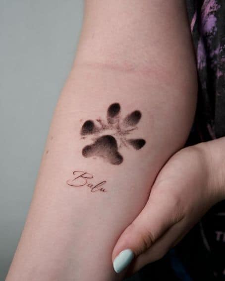 Animal Footprint Tattoo Art