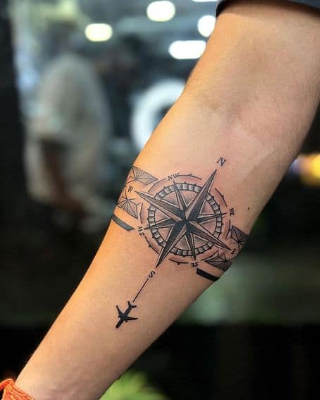 Armband Compass Tattoo Art