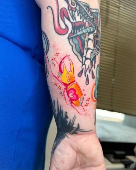 Atlas Beetle Tattoo Design