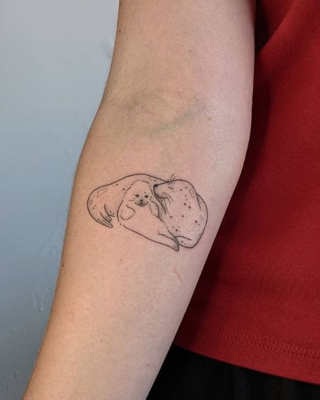 Baby and Mom Seal Tattoo