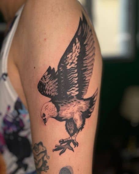 Big Eagle Tattoo on Side of The Arm
