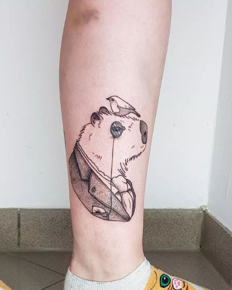 Bird and Capybara Tattoo