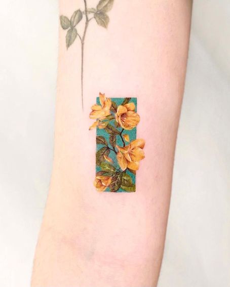 Blue and Yellow Freesia Frame