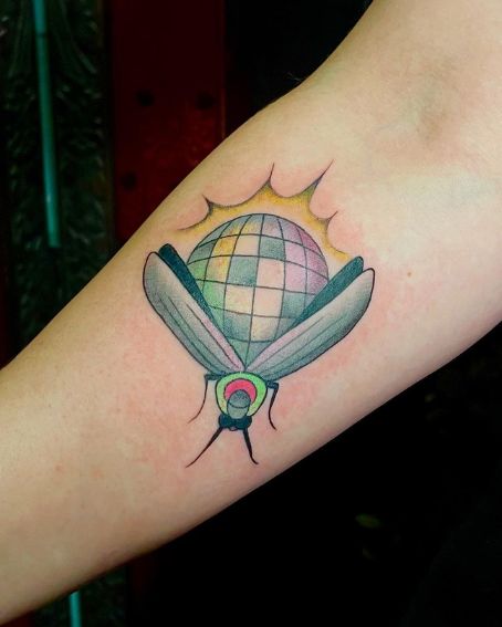 Bright Globe-Style Firefly Tattoo
