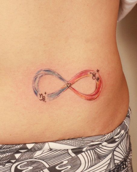 Capricorn and Taurus Infinity Tattoo